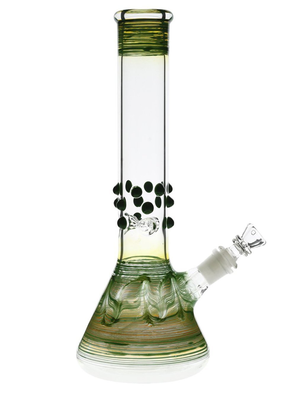 Beaker Bong W Marbles Bio Hazard Fat Buddha Glass
