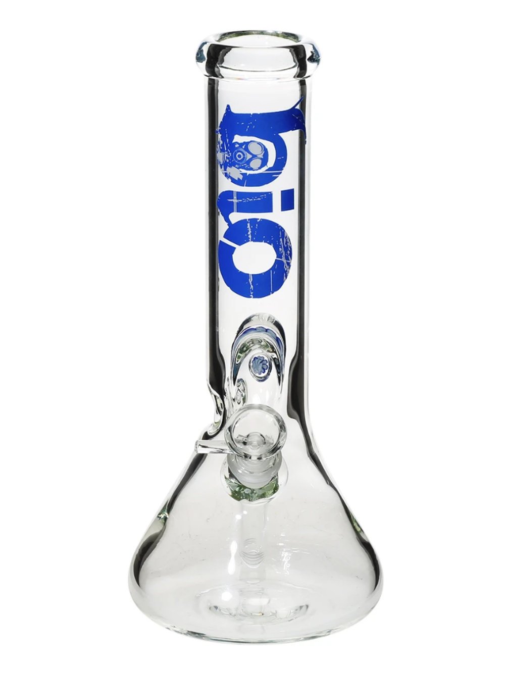 Blue Bio Beaker Bong w/Ice Catcher fat Buddha Glass