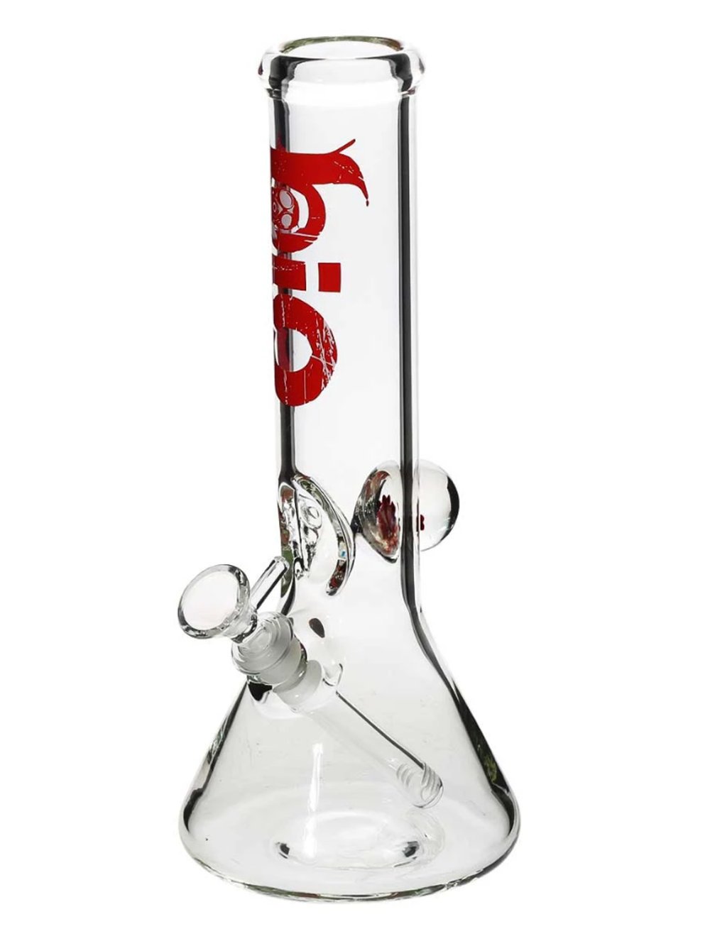 White Bio Beaker Bong w/Ice Catcher fat Buddha Glass