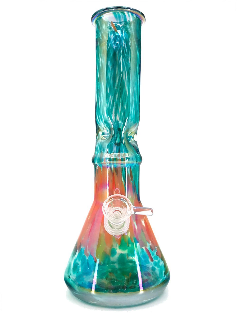 Colorful Beaker Bong w/Ice Catcher
