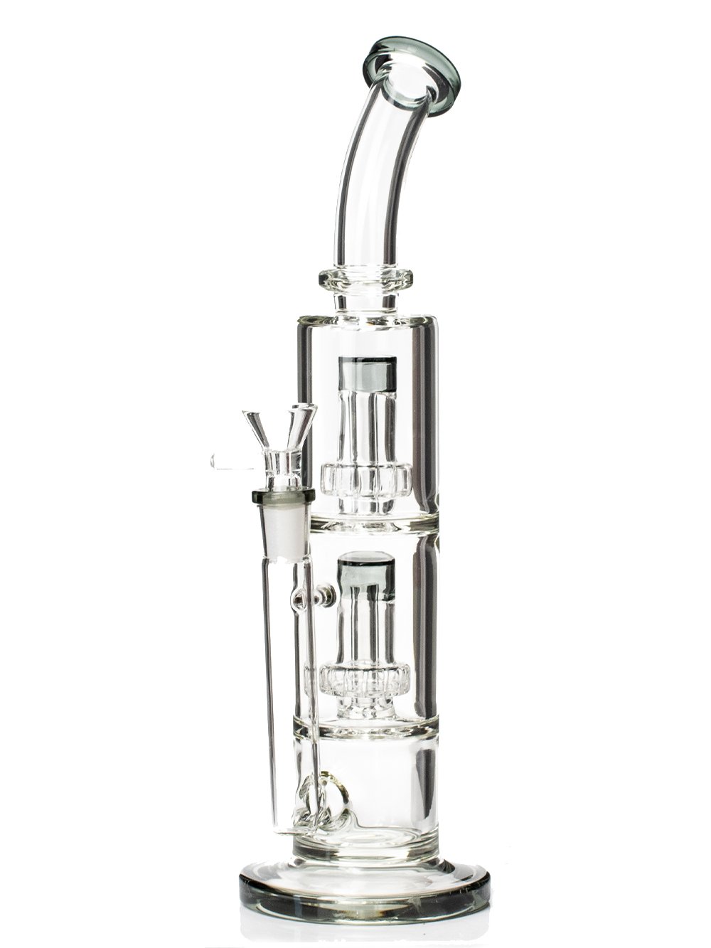 12" Double Disc Bong Fat Buddha Glass