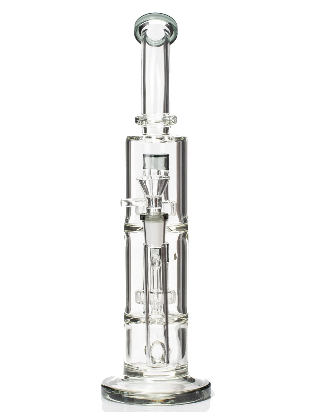 Fat Buddha Glass Bong 12" Double Disc Bong