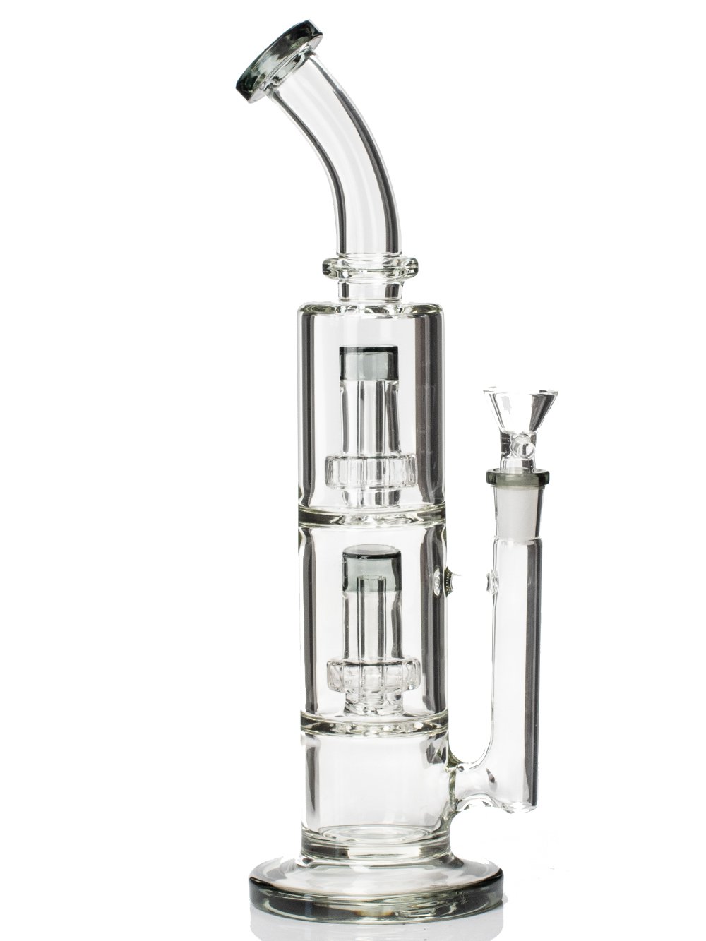 Fat Buddha Glass Bong 12" Double Disc Bong