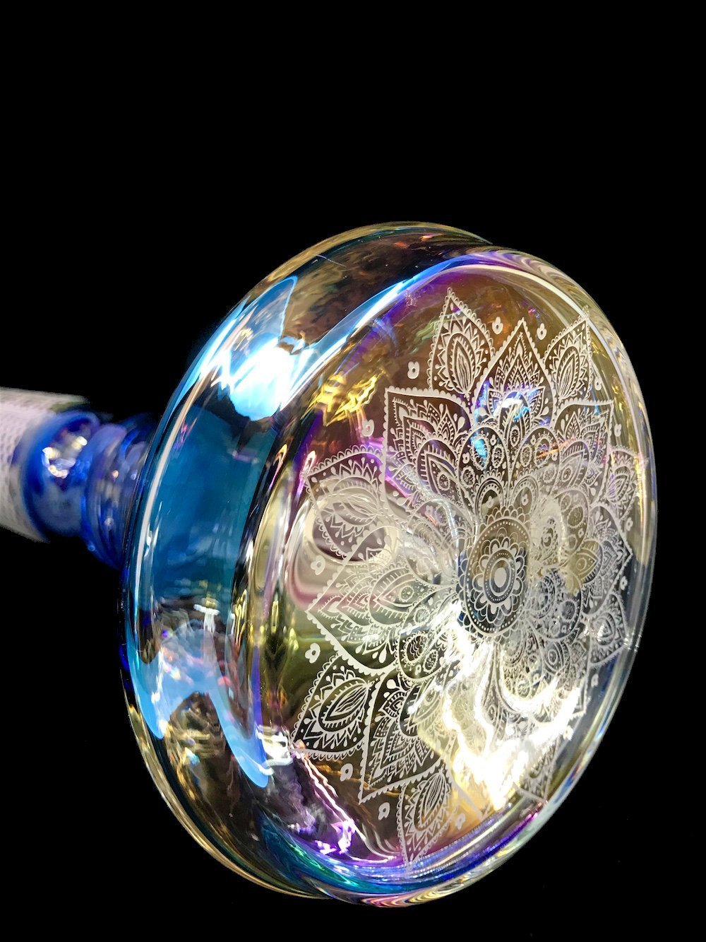 Pink 12" Electroplated Beaker Bong Fat Buddha Glass