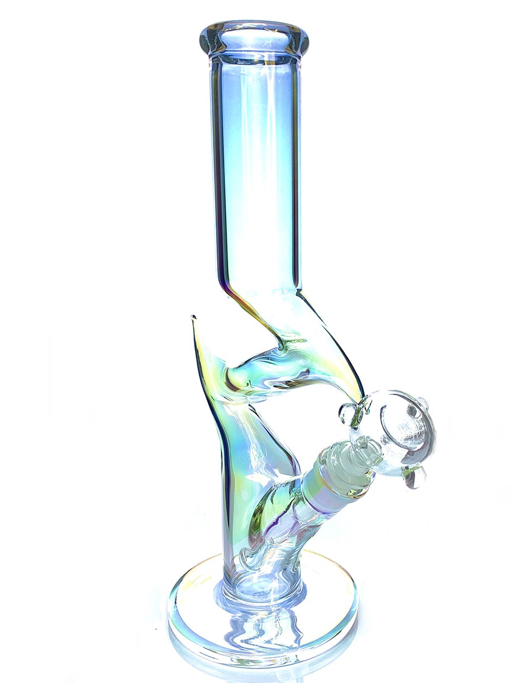 12" Electroplated Z Bong Fat Buddha Glass