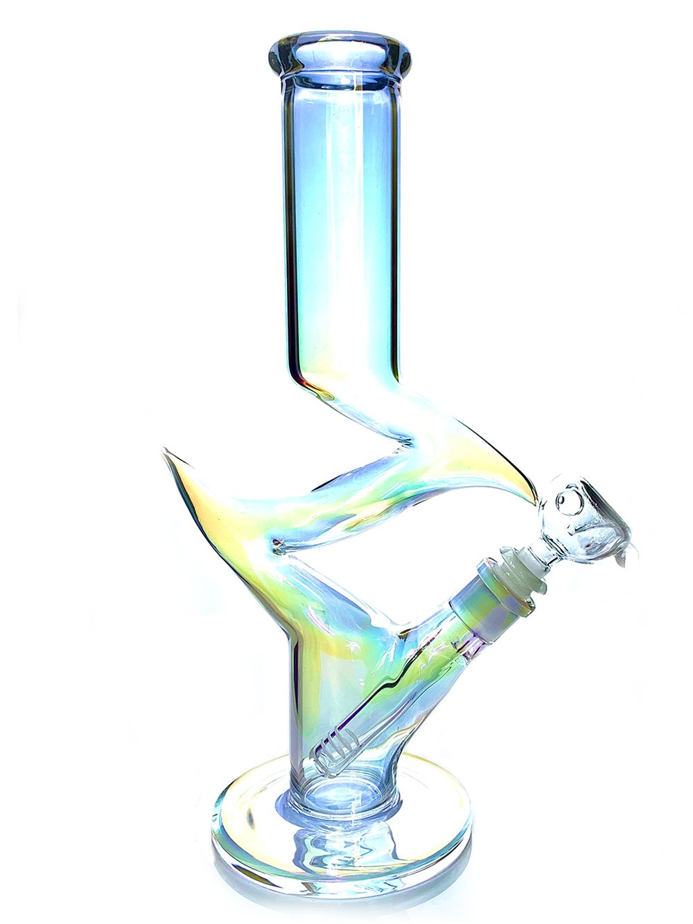 12" Electroplated Z Bong Fat Buddha Glass