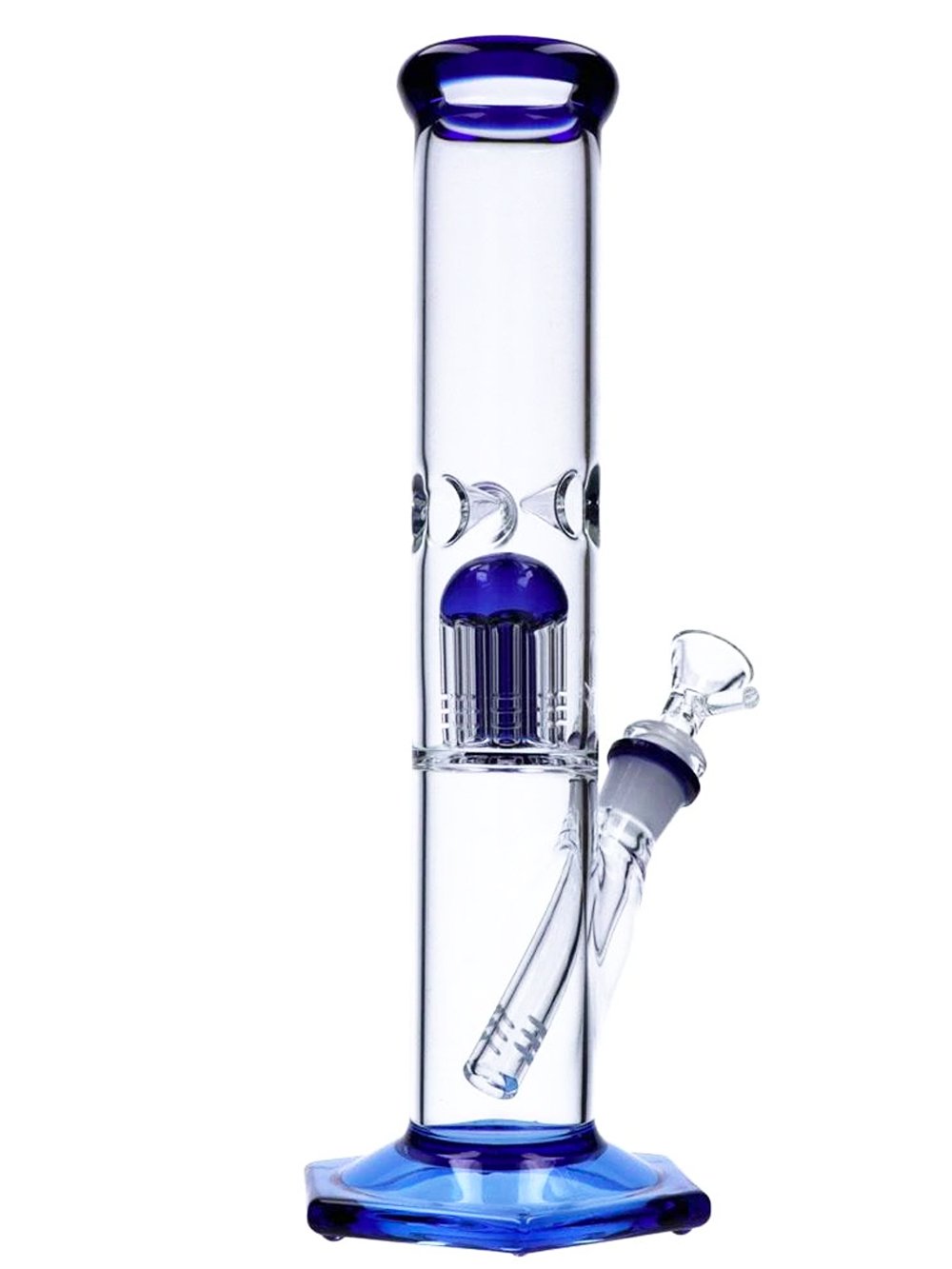 12" Hexagon Base Bong Fat Buddha Glass