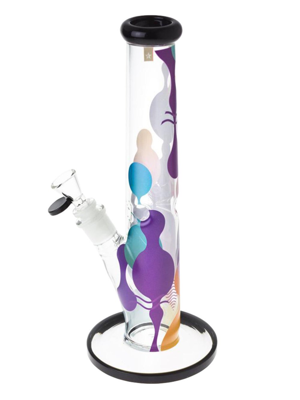 Panarama Straight Tube Bong Fat Buddha Glass