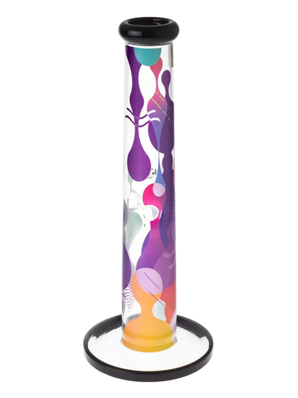 Panarama Straight Tube Bong Fat Buddha Glass