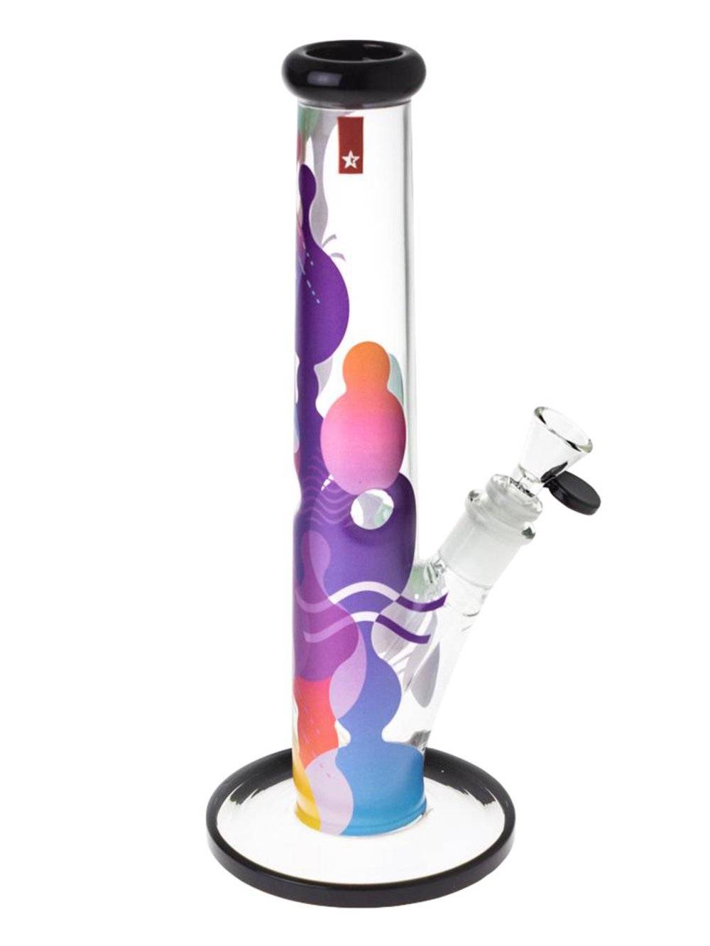 Panarama Straight Tube Bong Fat Buddha Glass