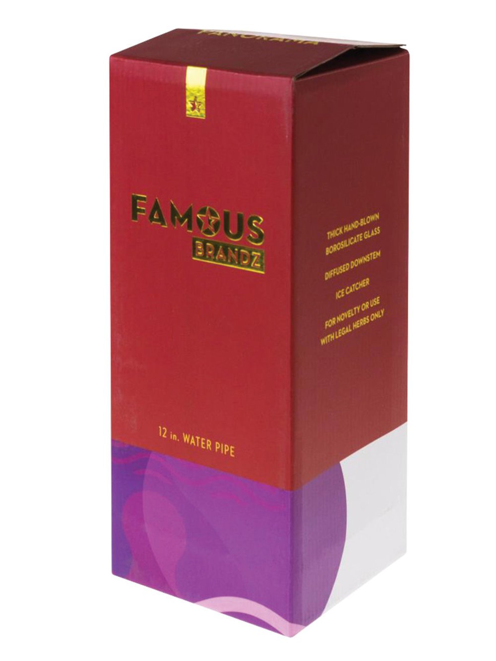 Panarama Straight Tube Bong Fat Buddha Glass