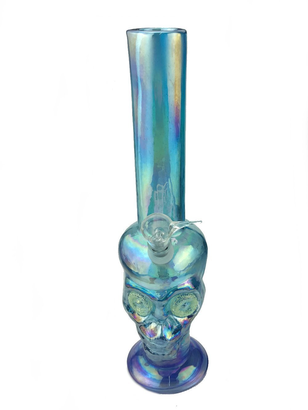 Fumed Black Skull with Glow in the DARK EYES