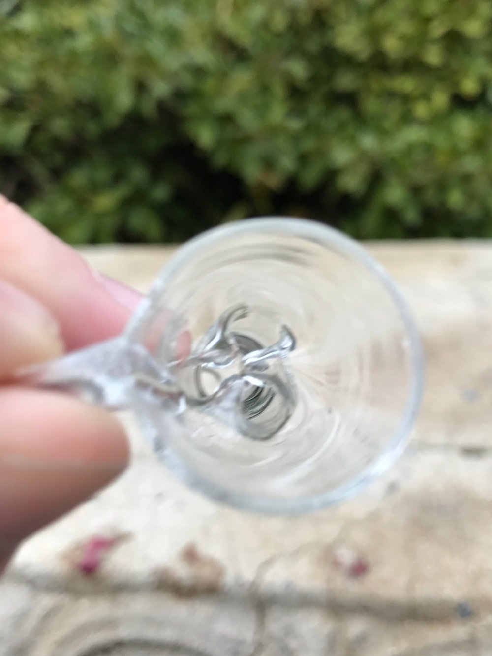 Fumed Green Skull with Glow in the DARK EYES