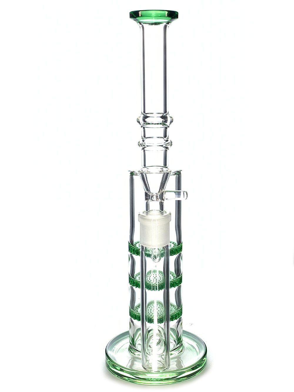 Triple Disc Skinny Glass Bong Fat Buddha Glass