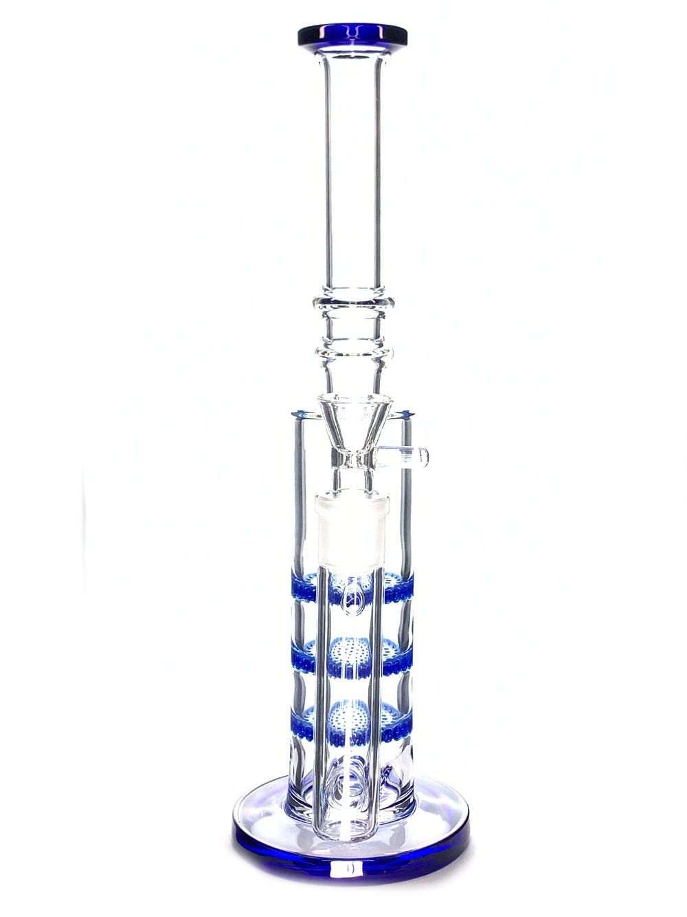Triple Disc Skinny Glass Bong Fat Buddha Glass