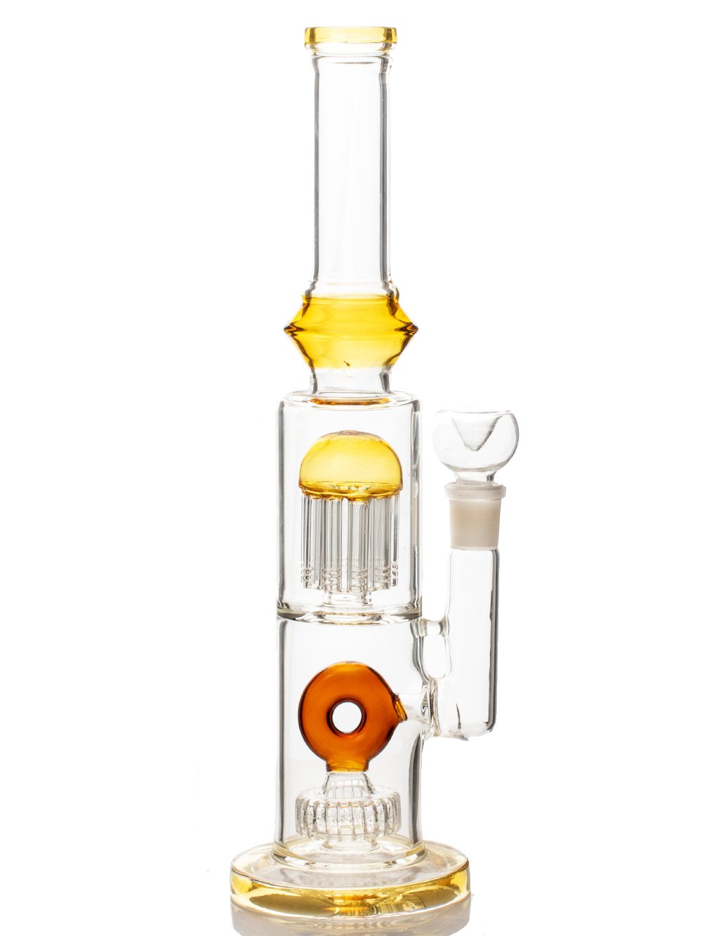 Fat Buddha Glass Bong 14" Double Perc Bong