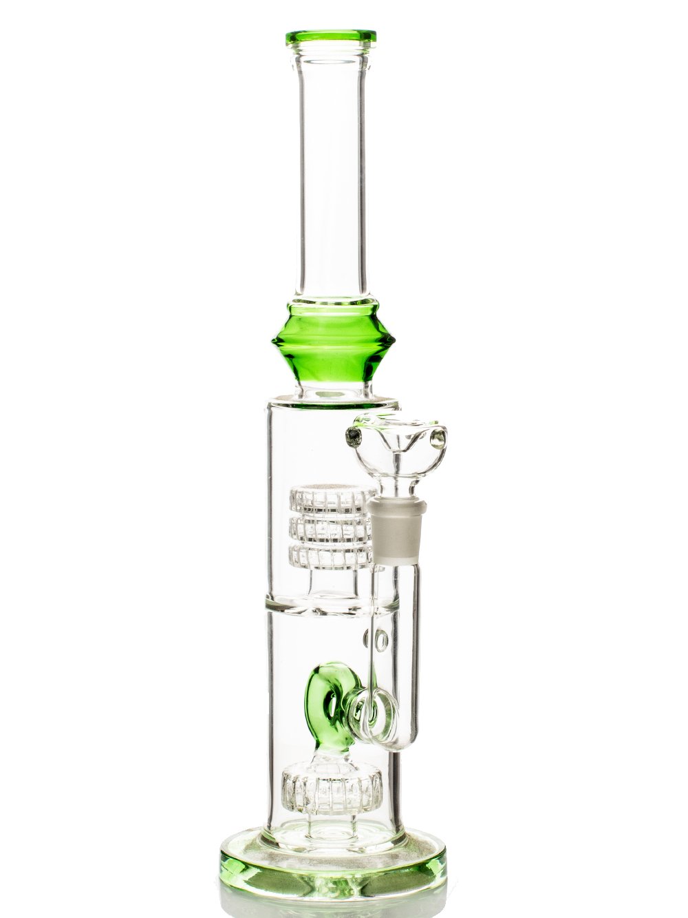 Fat Buddha Glass Bong 14" Double Perc Bong