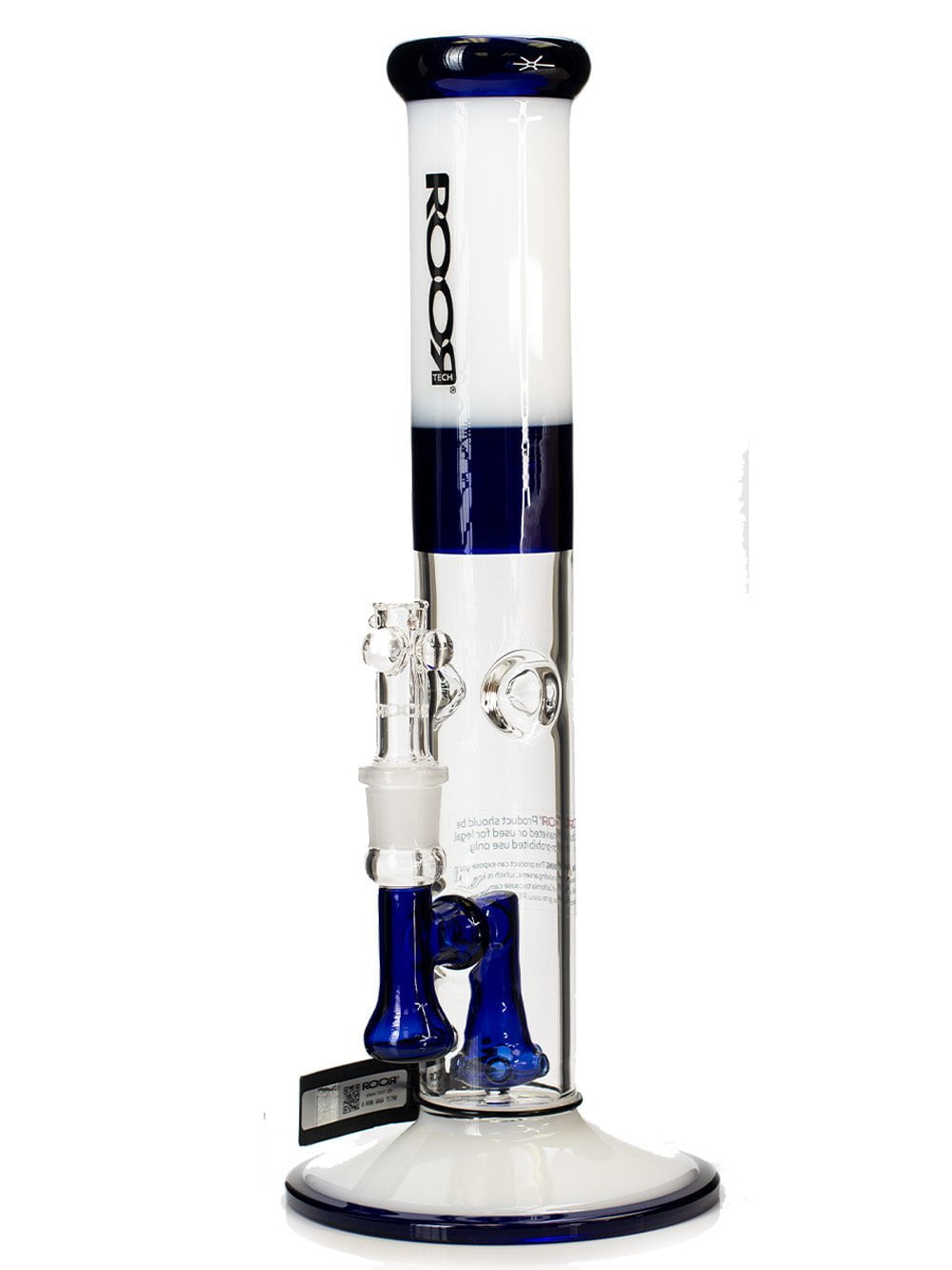 ROOR Bong 14” STRAIGHT TUBE BONG B&W