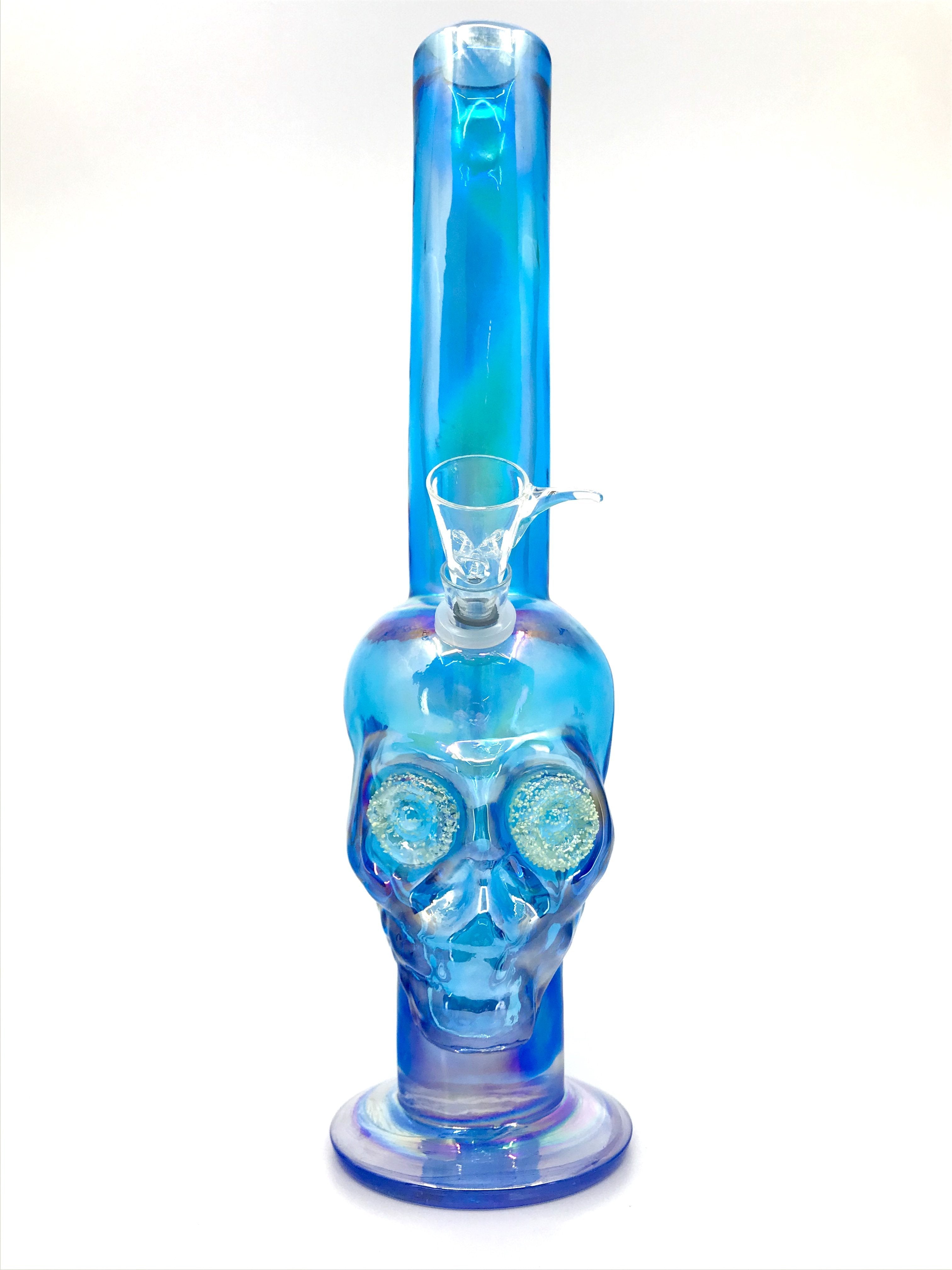 Light Blue Skull Glow in the DARK EYES