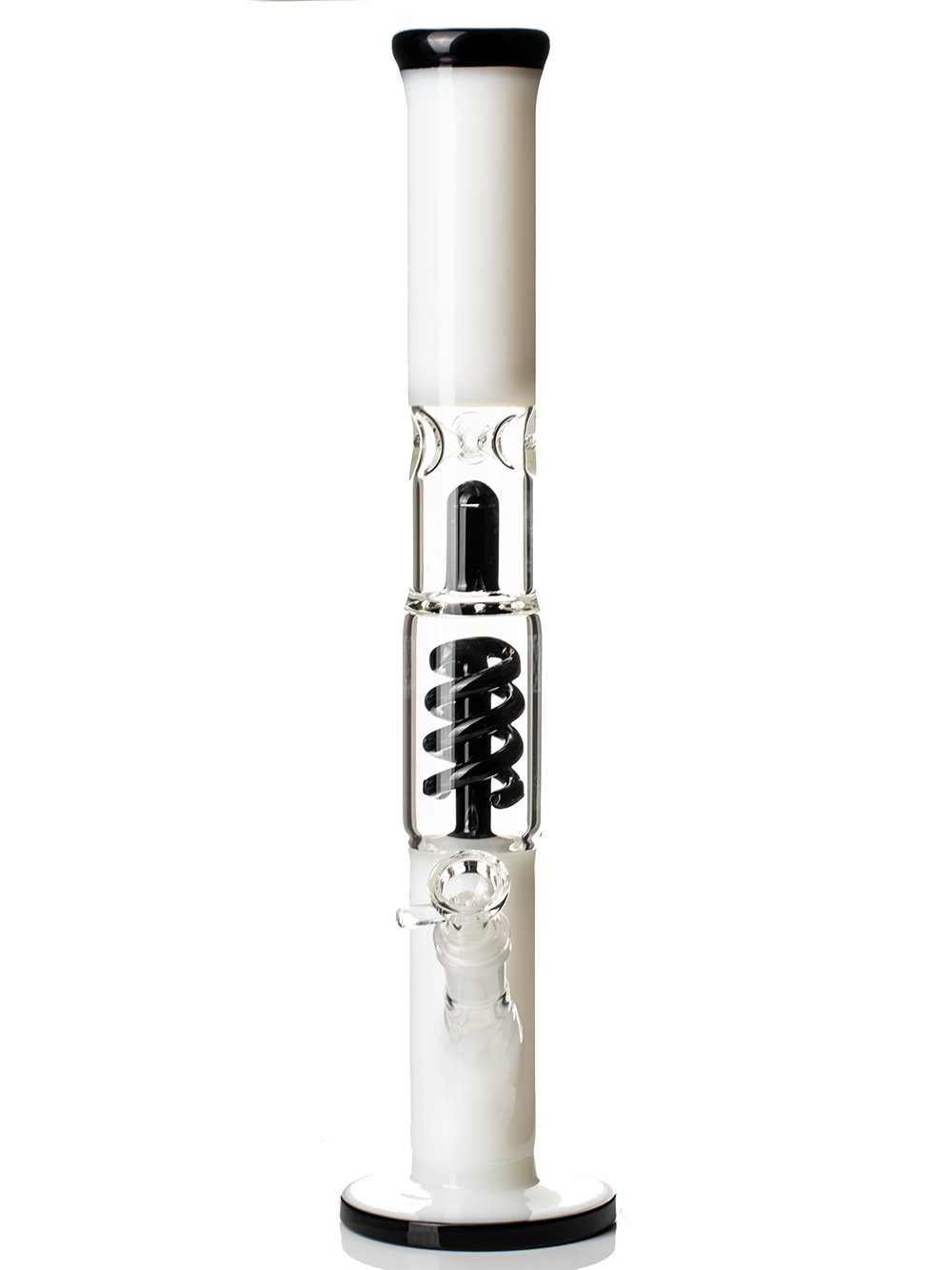 Black White Bong Fat Buddha Glass