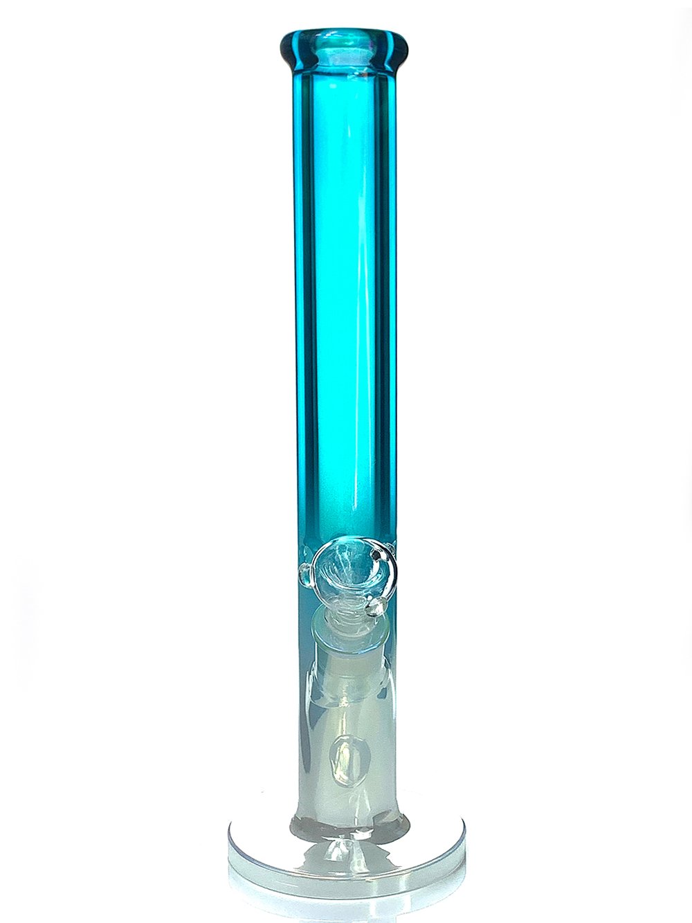 Fat Buddha Glass Bong 16" Iridescent Straight Tube Bong