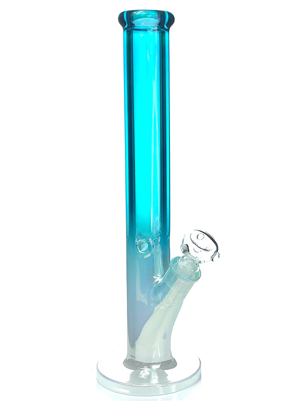 Fat Buddha Glass Bong 16" Iridescent Straight Tube Bong