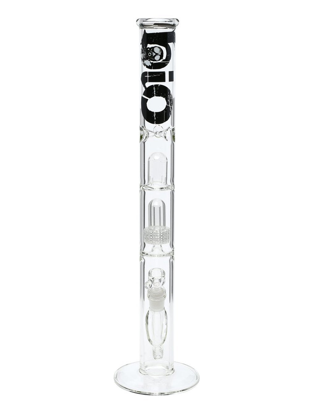 Black BIO Matrix Straight Bong Fat Buddha Glass