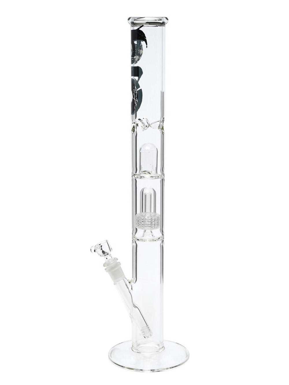 Black BIO Matrix Straight Bong Fat Buddha Glass