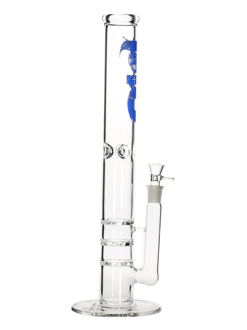 Blue BIO Triple Hurricane Bong Fat Buddha Glass
