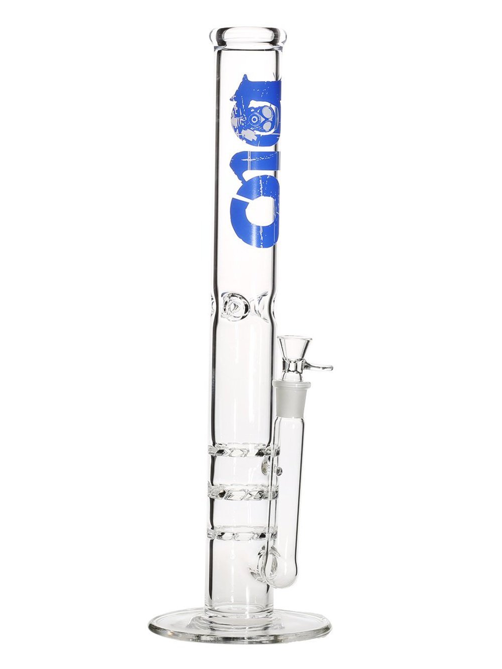 Blue BIO Triple Hurricane Bong Fat Buddha Glass