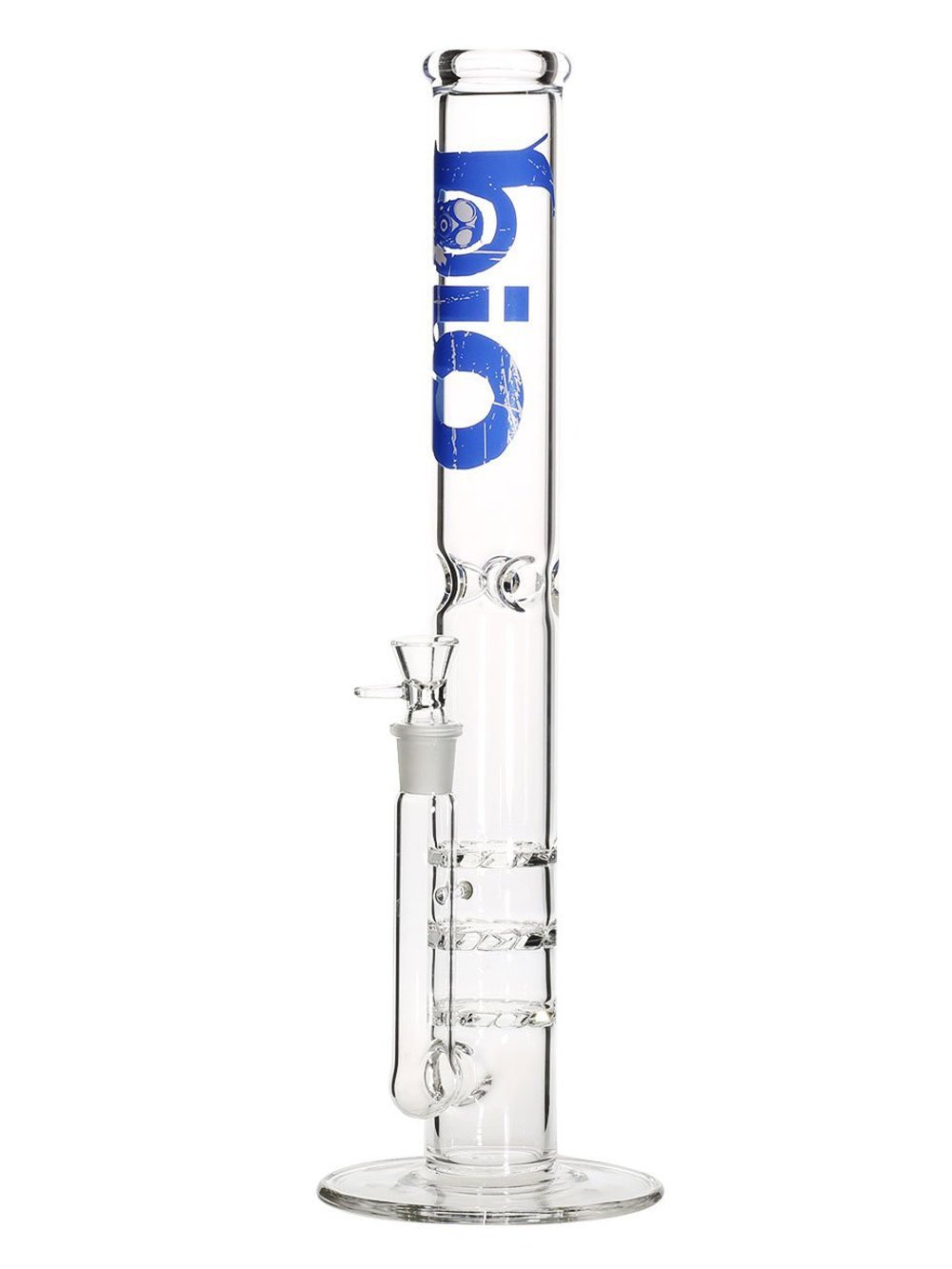 Blue BIO Triple Hurricane Bong Fat Buddha Glass