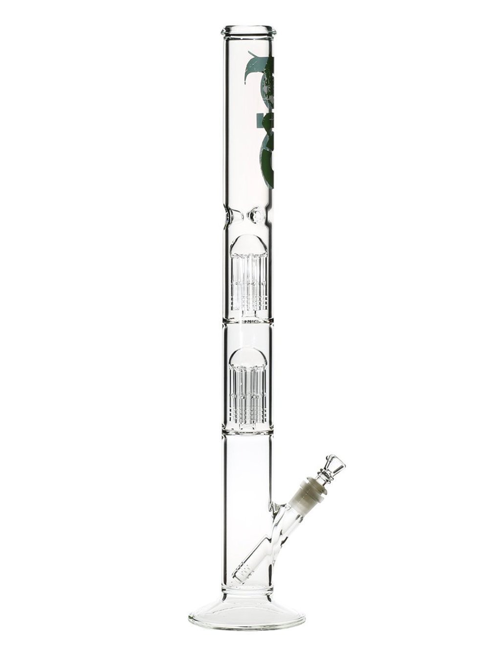 Red BIO Double Tree Bong Fat Buddha Glass