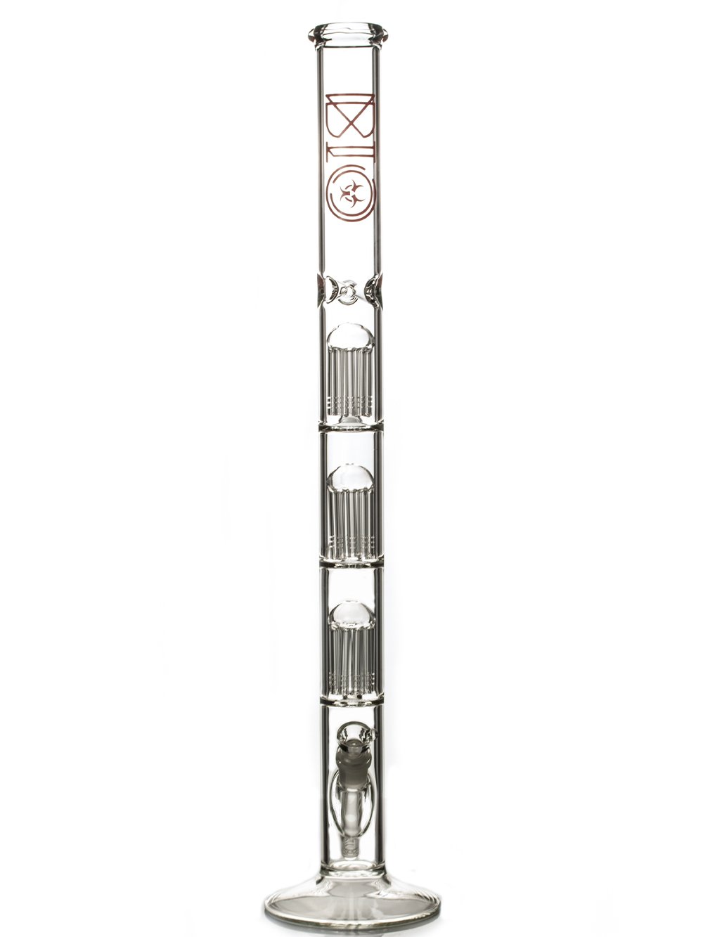 Bio Triple Tree Straight Tube Bong Fat Buddha Glass