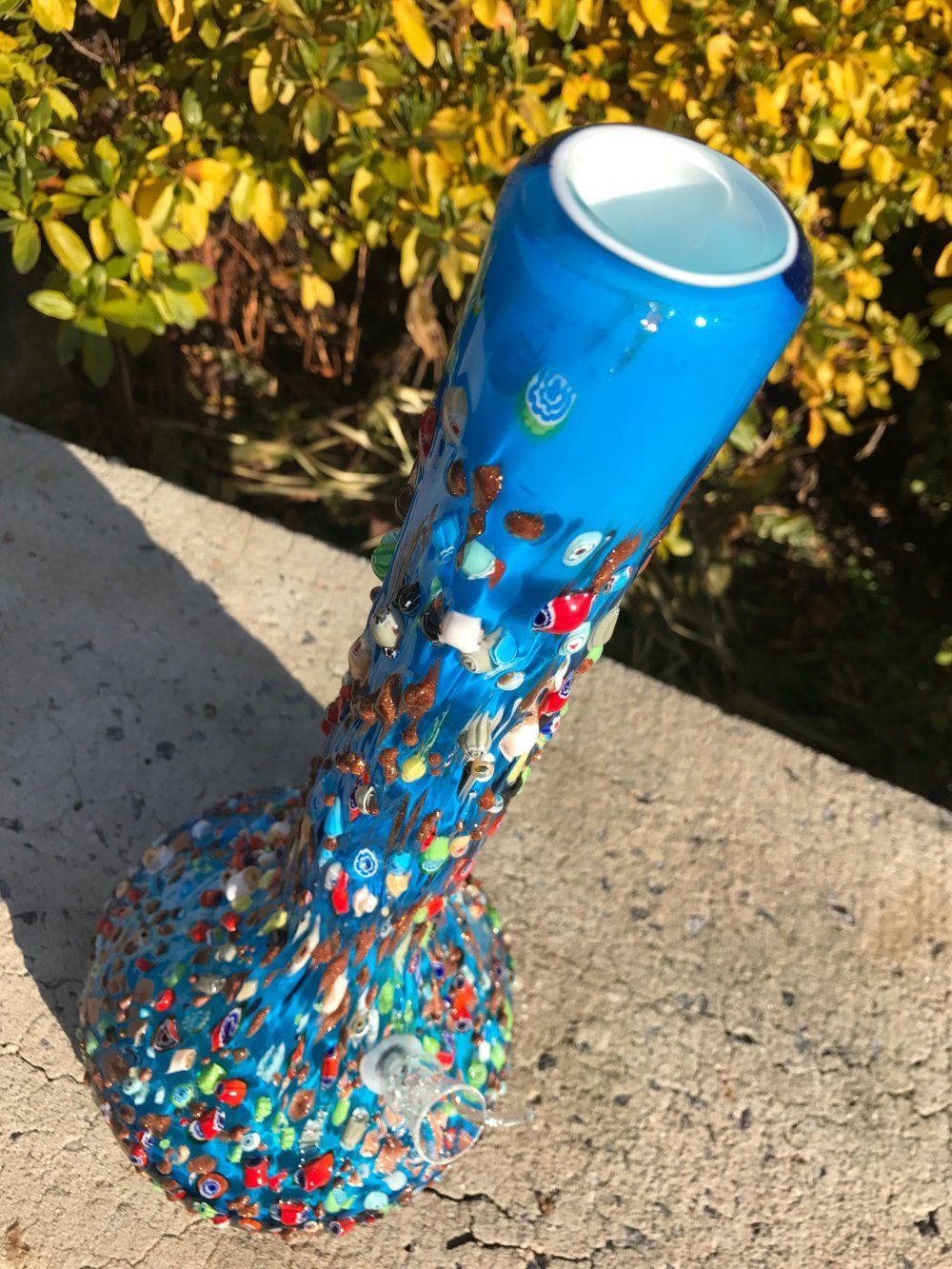 3D Milli Glass Bong Gw3 Blue Fat Buddha Glass