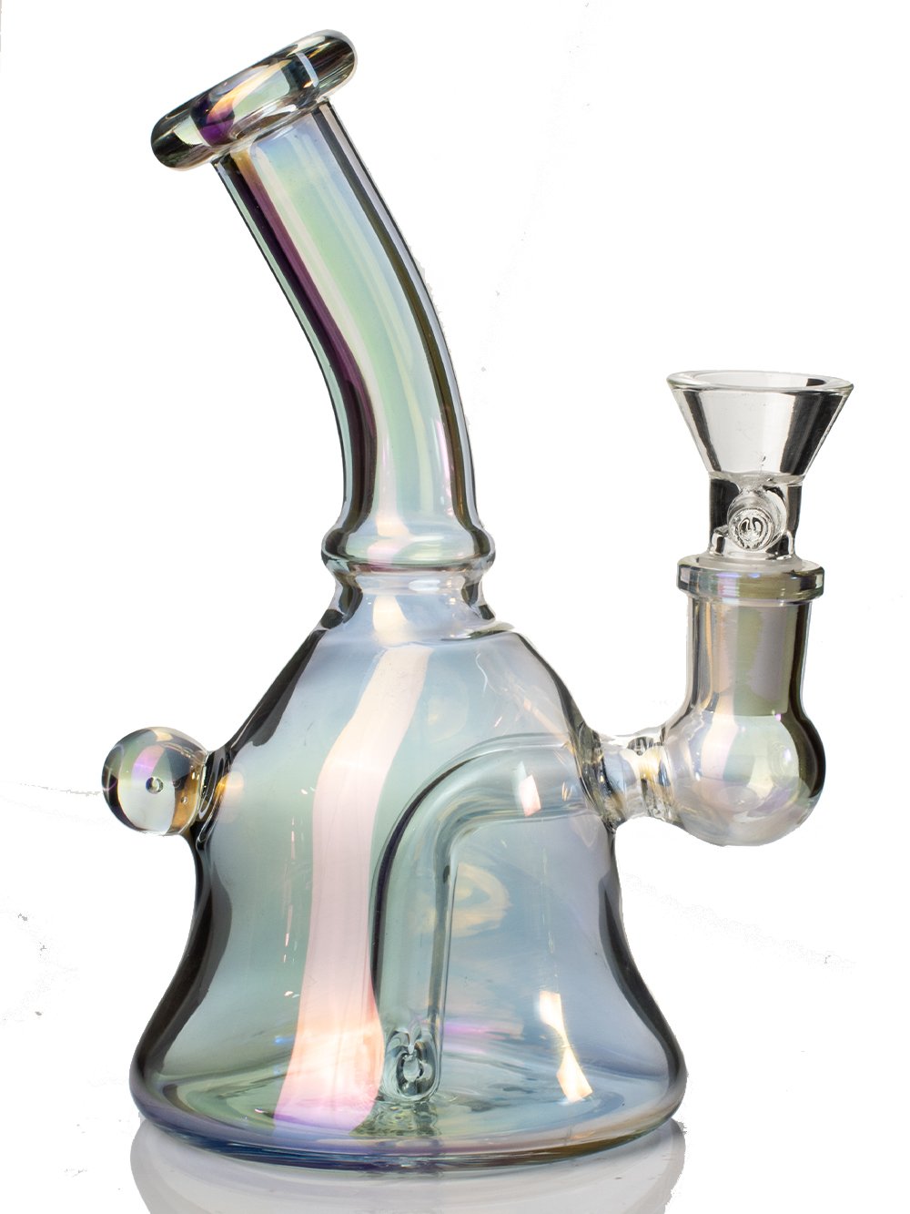 Fat Buddha Glass Bong 6" Iridescent Mini Bong
