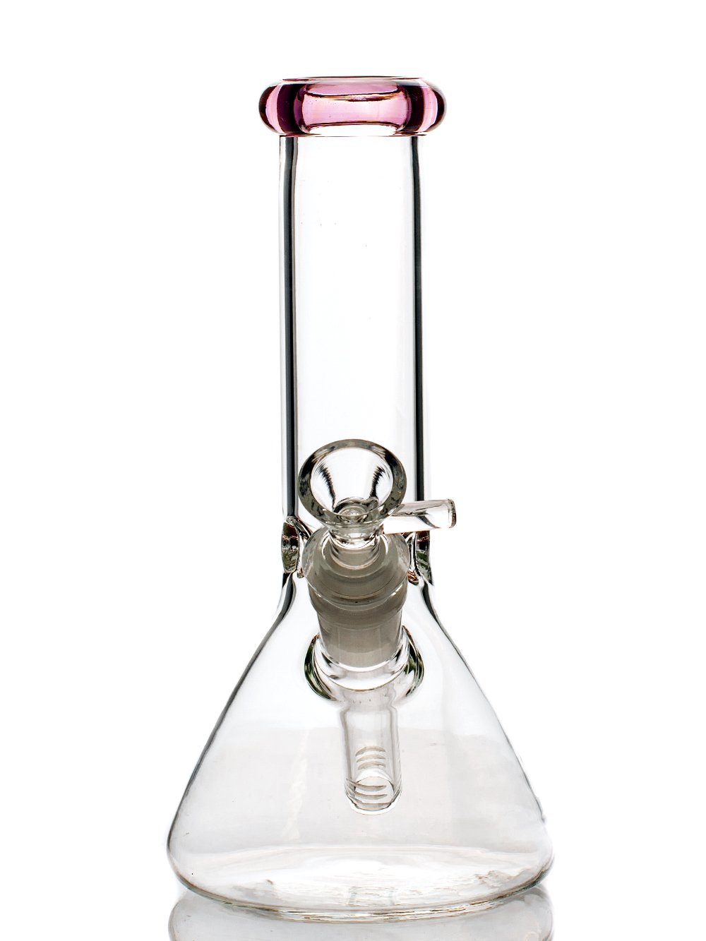Pink 8" Beaker Bong Fat Buddha Glass Bong