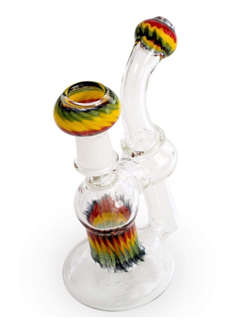 Rasta Dab Rig Bubbler Fat Buddha Glass