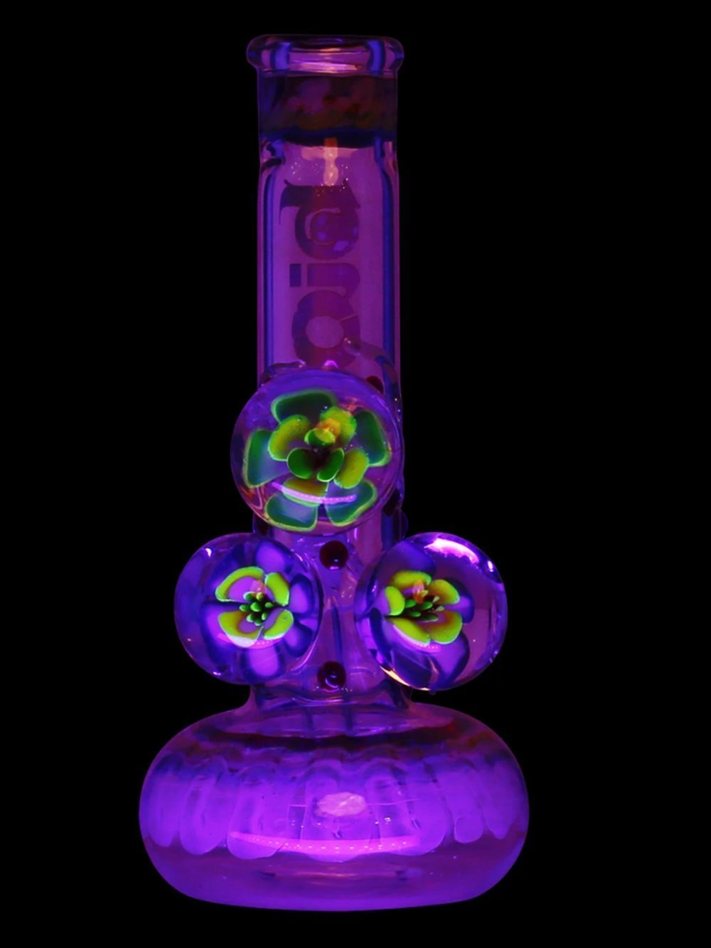 Biohazard Bong 9" Three Marble Illuminati Bong