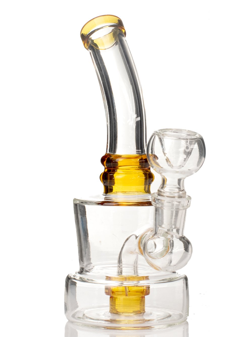 Fat Buddha Glass Bong Amber 6" Mini Maria Bong