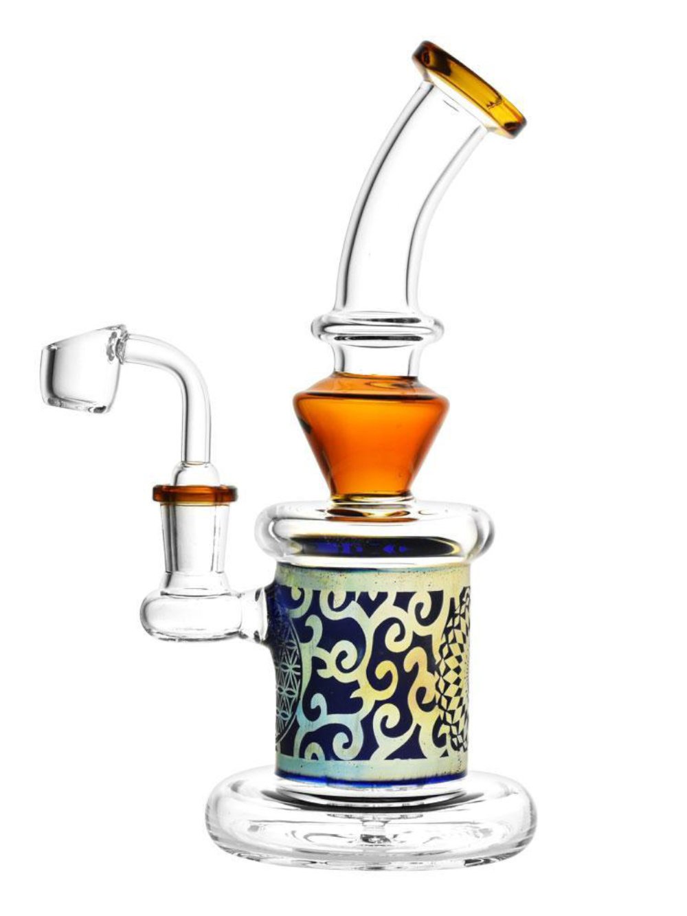 Sacred Etched Dab Rig Pulsar Fat Buddha Glass