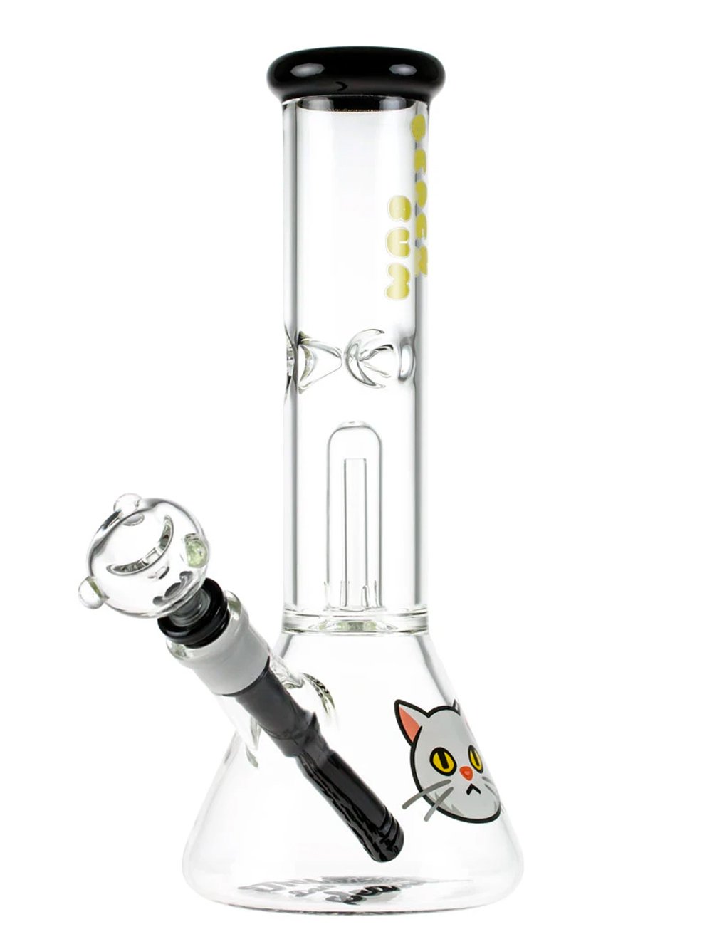 Beach Bum Beaker with Cat Fat Buddha Glass