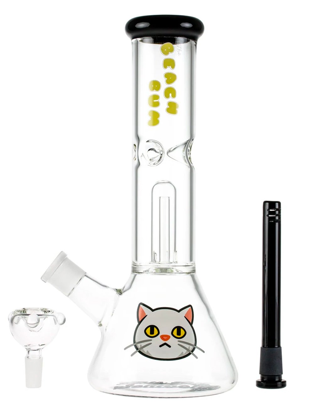 Beach Bum Beaker with Cat Fat Buddha Glass