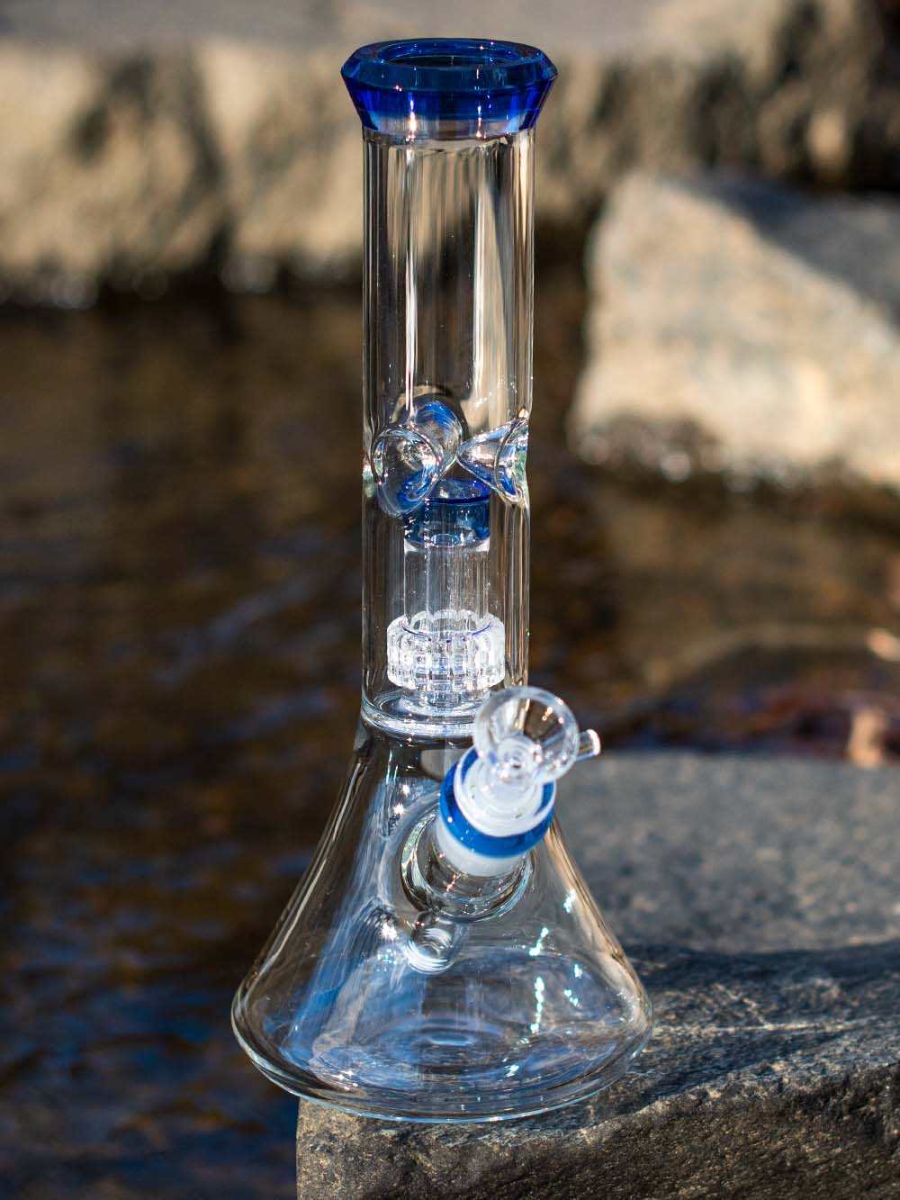 Fat Buddha Glass Bong Bell Matrix Beaker Bong
