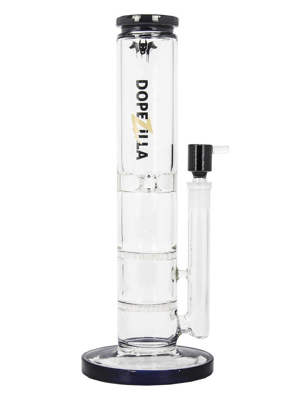 Black 12" Dopezilla Cerberus Bong