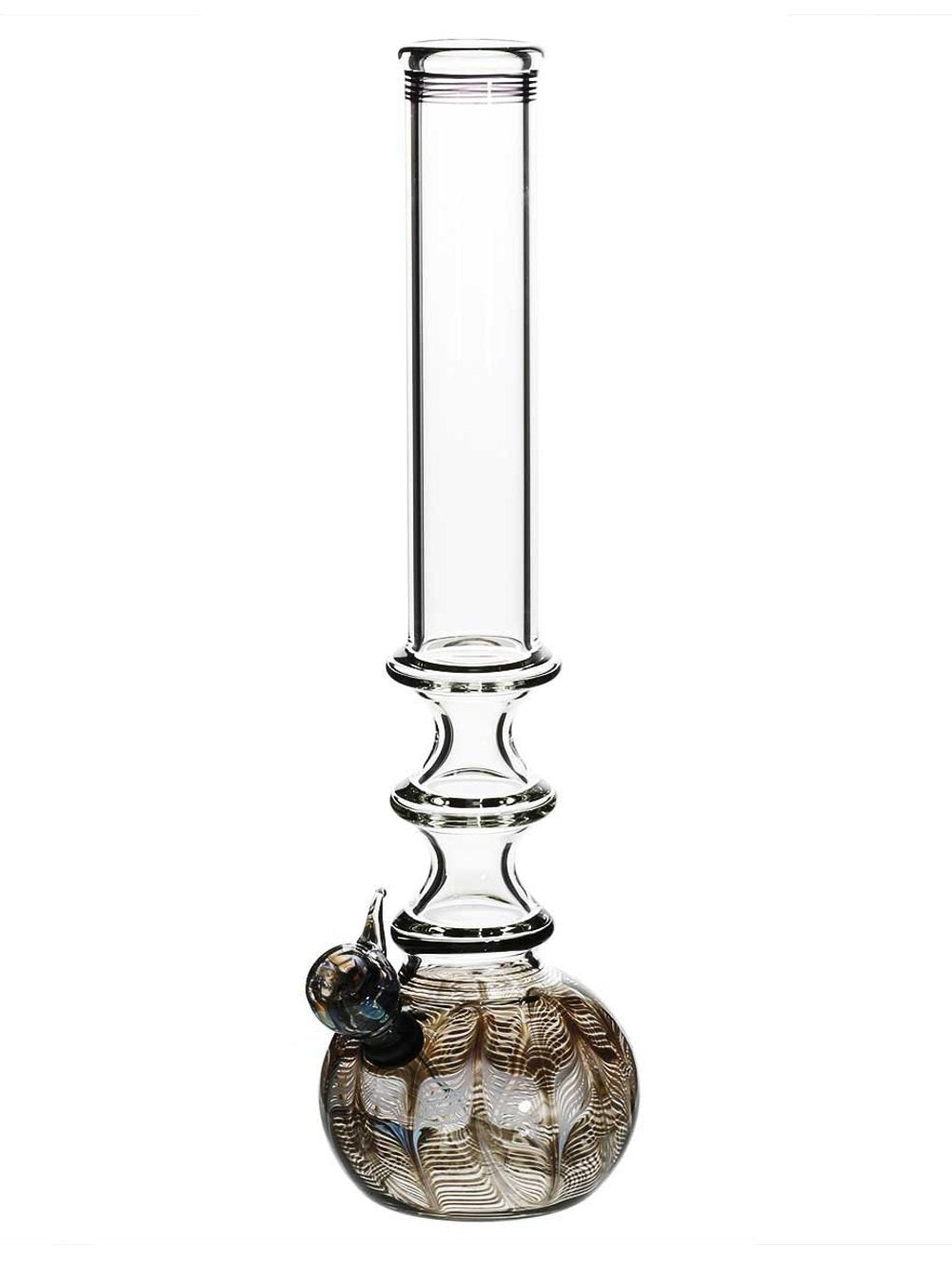 Black 3 Ring Bong (medium) Fat Buddha Glass
