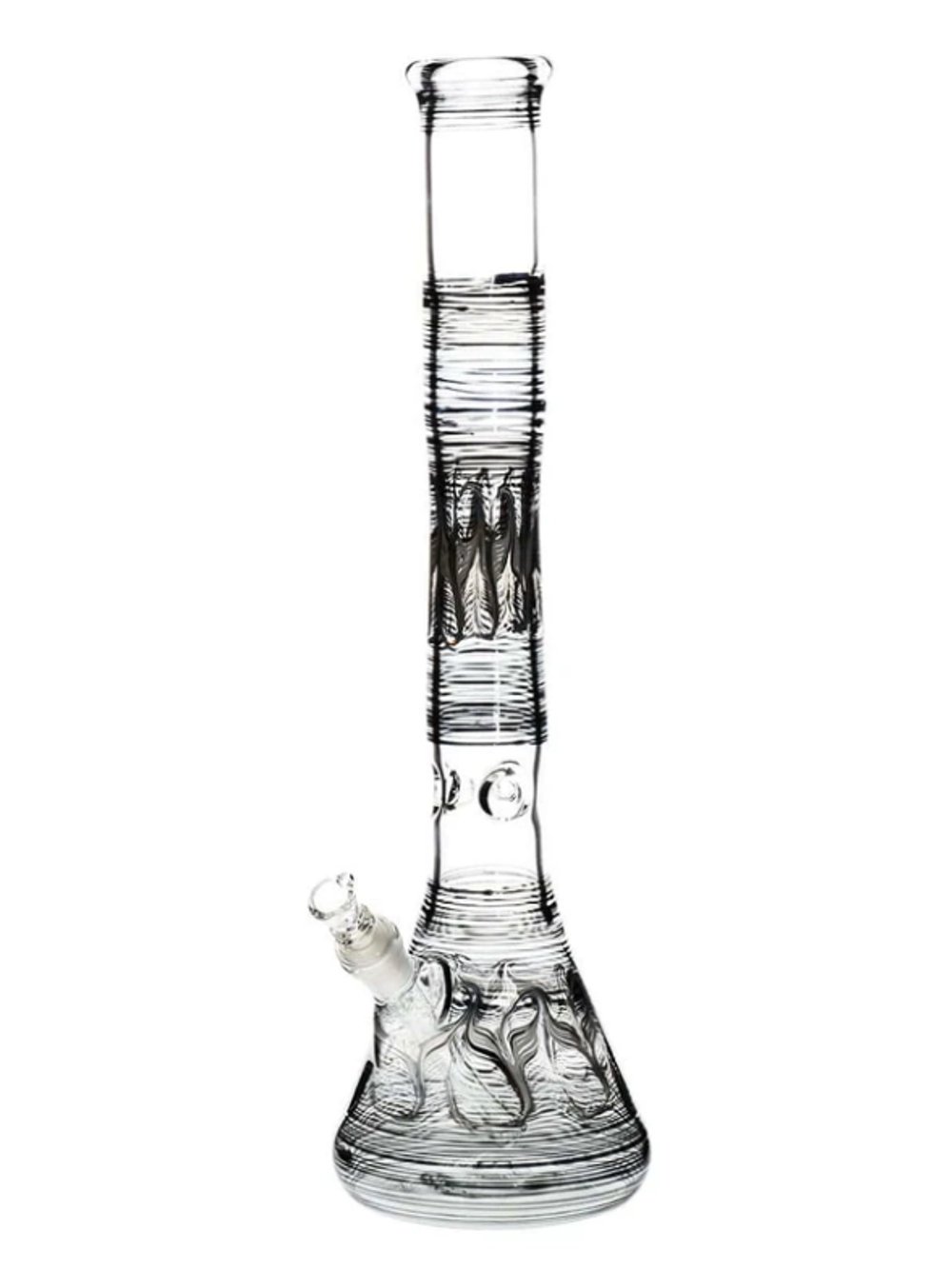 Wrap & Rake Beaker Bong Fat Buddha Glass