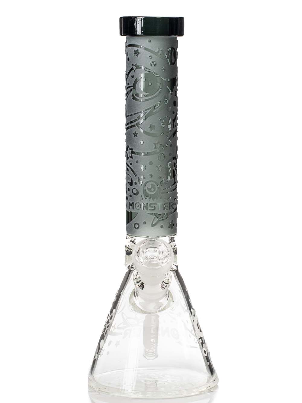 Fat Buddha Glass Bong Black Sandblasted Galaxy Bong