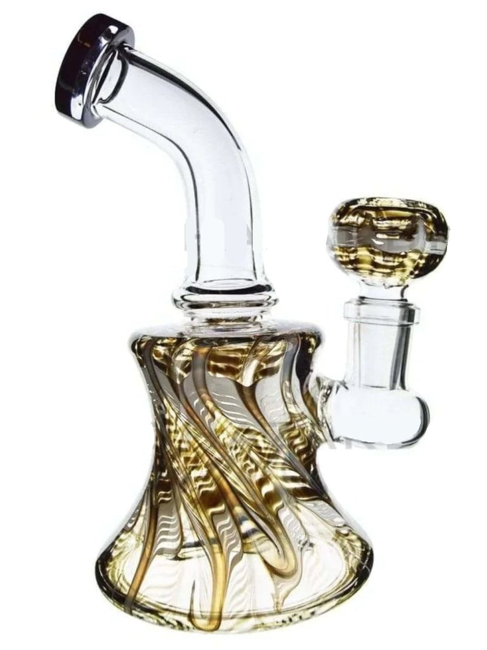 Fat Buddha Glass Bong Black Wrap & Rake Bong