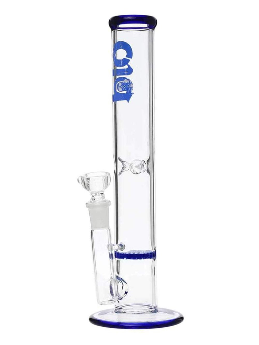Blue BIO Honeycomb Bong Fat Buddha Glass