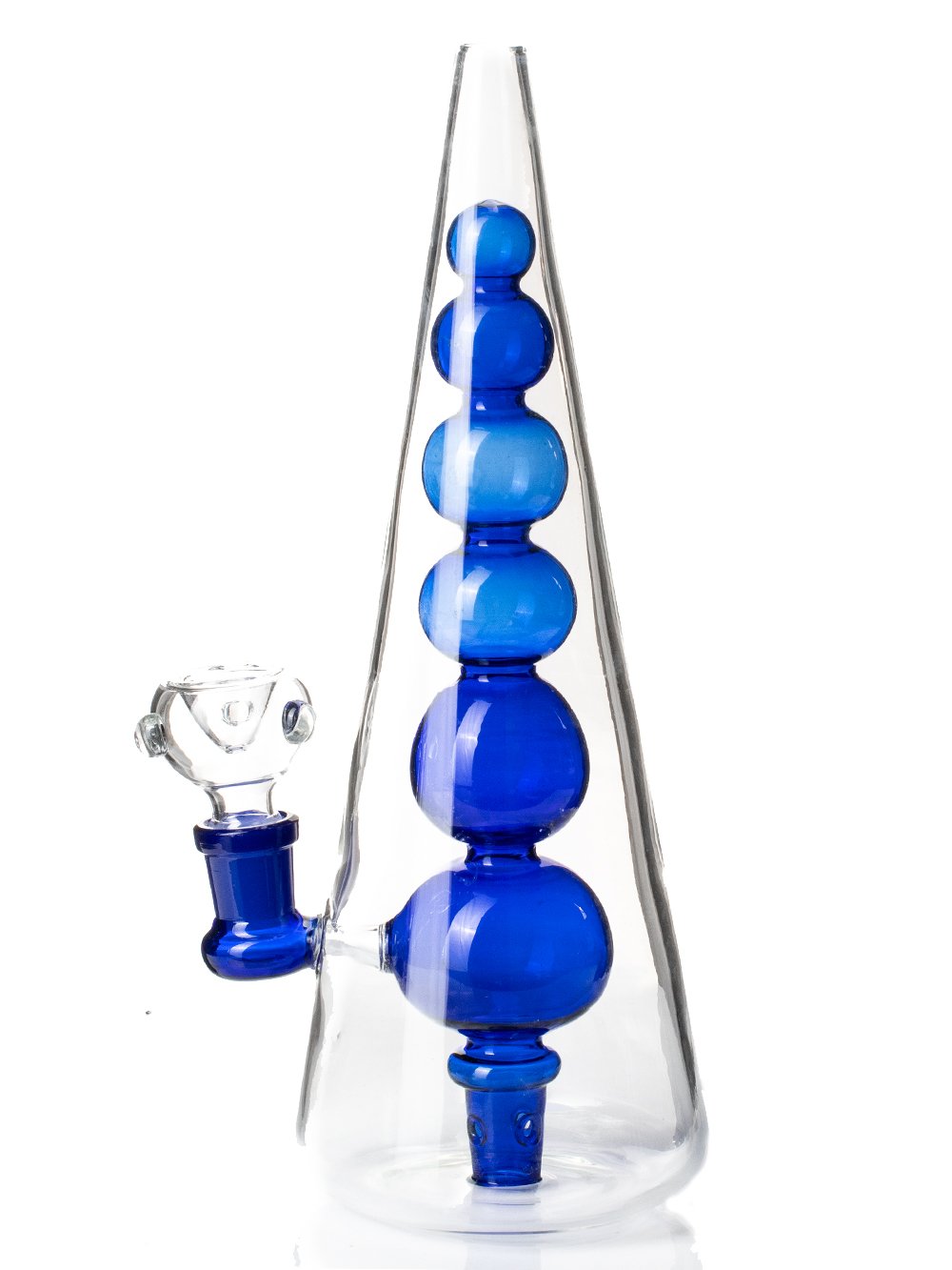 Blue Glass Bubbles Bong Fat Buddha Glass